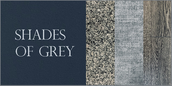 Shades of grey interior design colour palette | Apricot's Home Shades of grey neutral interior design colour palette with navy paint, grey fabric, and grey accents | Photo by Mir Martz