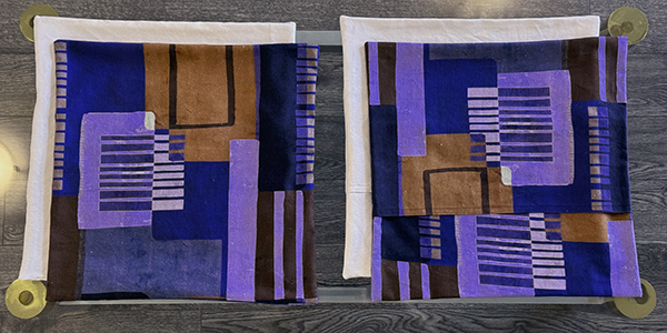 Luxury, overstuffed throw pillow covers assembled by hand with a straight stitch | Photo by Mir Martz