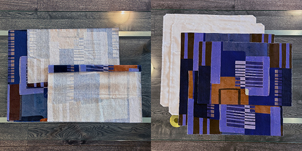 Hemming the bottom rectangle pattern pieces to make envelope pillow covers | Photo by Mir Martz