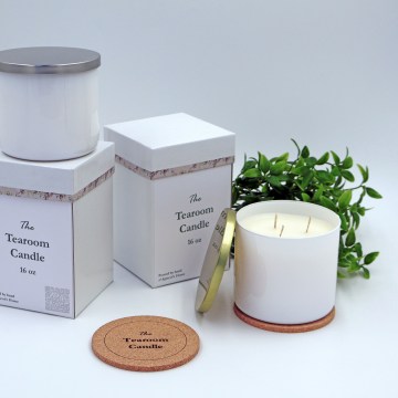 The Tearoom Candle in assorted decorative colours | Photo by Mir Martz