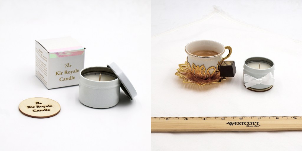 Side-by-side reference of deluxe tealight size | Photo by Mir Martz