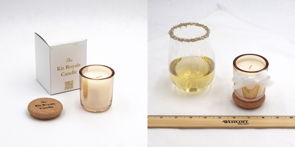 Side-by-side reference of votive candle size | Photo by Mir Martz